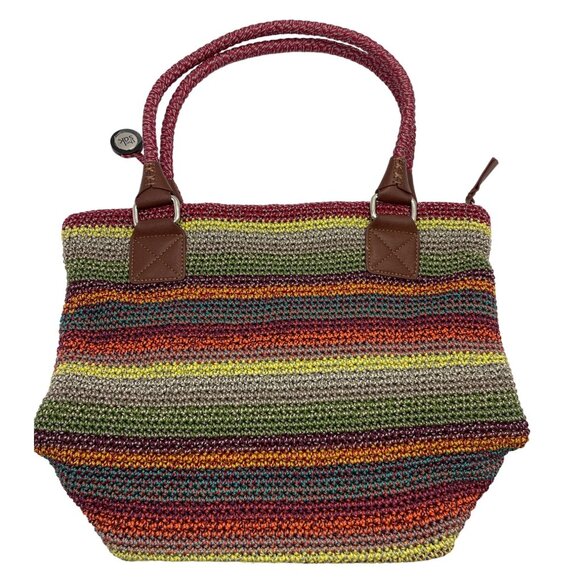 The Sak Gypsy Cambria Crochet Shoulder Bag With Brown Accents & Zipper Closure - Picture 2 of 16